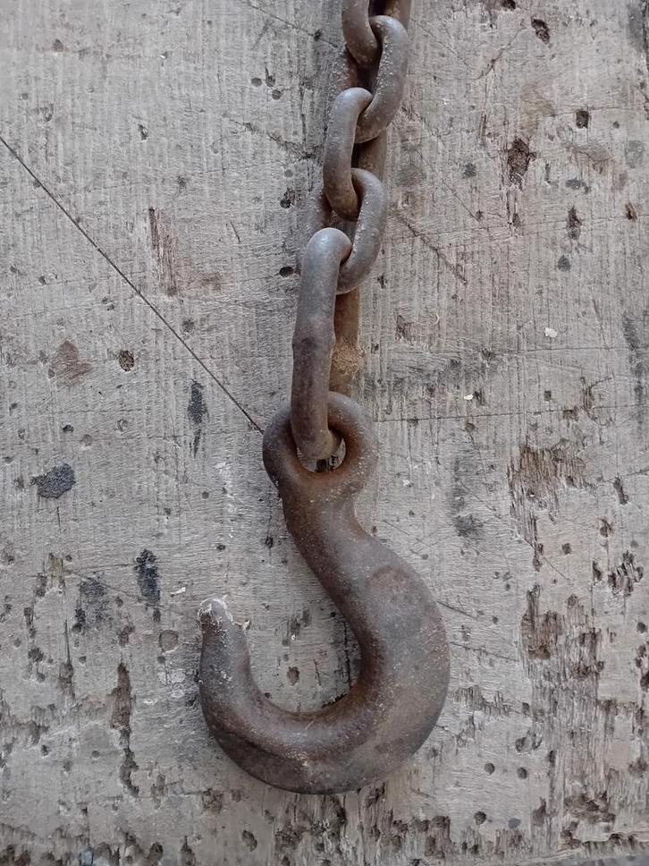 IJzeren Ketting met Haak, Doe-het-zelf en Verbouw, Lieren en Takels, Gebruikt, Ophalen