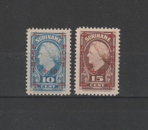 Suriname 1946, NVPH LP27 t/m LP28, Ongebruikt., Postzegels en Munten, Postzegels | Suriname, Postfris, Verzenden