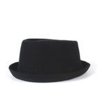 Zwarte pork pie hoed / heren dames jazz bowler, Verzenden, Nieuw, Hoed