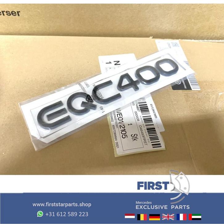 W293 N293 EQC 400 4matic LOGO origineel Mercedes ACHTERKLEP, Auto-onderdelen, Carrosserie en Plaatwerk, Mercedes-Benz, Achter