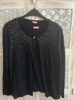 ZGAN! Twinset Basler donkerblauw steentjes vest en top mt 42, Blauw, Ophalen of Verzenden, Zo goed als nieuw, Basler