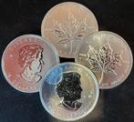 Canada 4 x Maple Leaf 2011 - wegen 1 troy ounce netto, Postzegels en Munten, Munten en Bankbiljetten | Verzamelingen, Ophalen of Verzenden