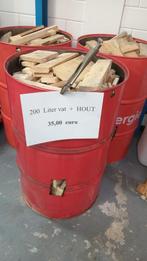 vuurton vol hout  35 euro, Ophalen, Zo goed als nieuw, Vuurton