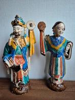 2 antieke Chinese beeldjes, 19e eeuw. Man en vrouw., Antiek en Kunst, Ophalen of Verzenden