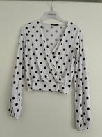 Leuke top van Bershka, Wit, Zo goed als nieuw, Zonder mouw, Maat 34 (XS) of kleiner