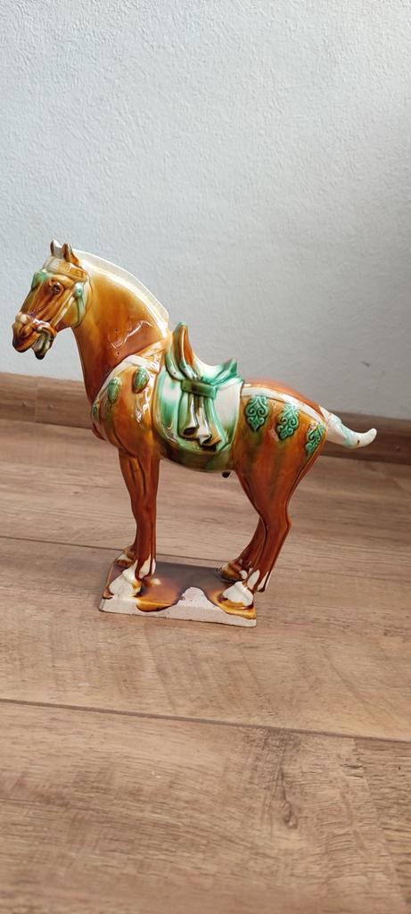Vintage Tang Dynastie Paard Sculptuur, Antiek en Kunst, Kunst | Beelden en Houtsnijwerken, Ophalen of Verzenden