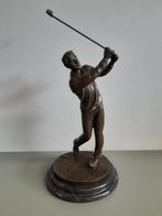 bronzen sculpture van golfer, Antiek en Kunst, Kunst | Beelden en Houtsnijwerken, Ophalen