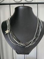 Guess ketting zilver/zwart met hanger, Ophalen, Overige materialen, Met strass, Zo goed als nieuw