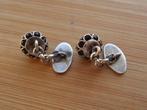 antiek zilveren Zeeuse knop manchetten [025], Verzenden, Zilver, Manchetknopen
