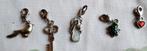 5 HANGERS Vintage Retro Curiosa Brocante Hangers Charms, Ophalen of Verzenden, Zilver, Overige materialen, Overige voorstellingen