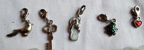 5 HANGERS Vintage Retro Curiosa Brocante Hangers Charms, Sieraden, Tassen en Uiterlijk, Kettinghangers, Overige materialen, Zilver