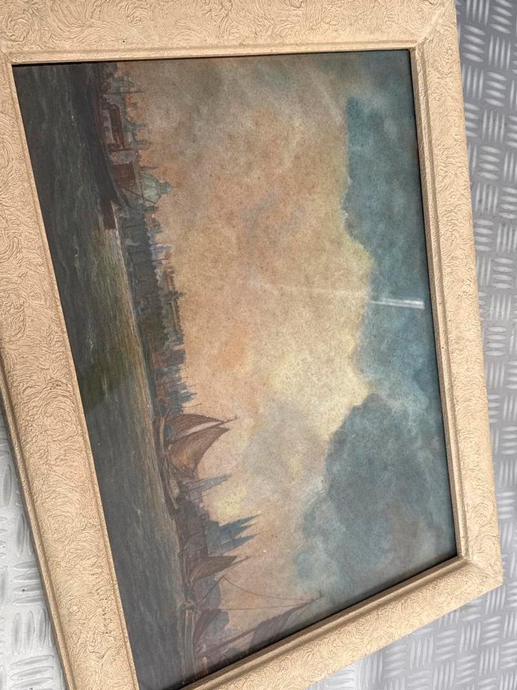 Oud Schilderij met Zeegezicht, Antiek en Kunst, Kunst | Schilderijen | Klassiek, Ophalen