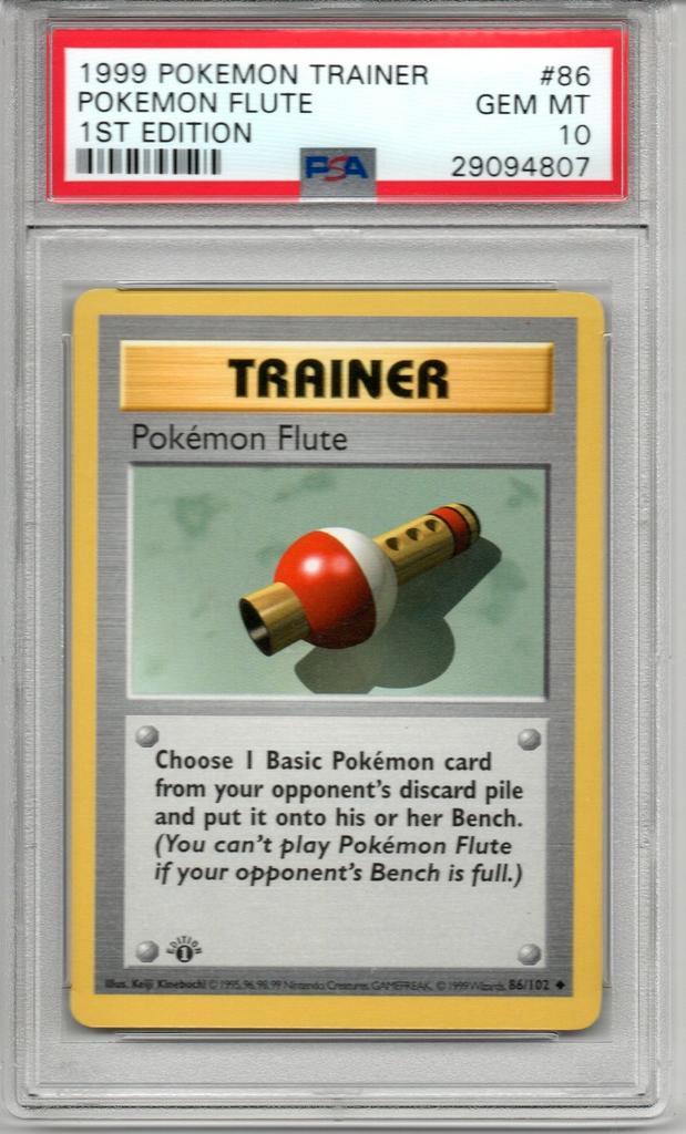 Pokemon flute 1st edition Psa 10, Hobby en Vrije tijd, Verzamelkaartspellen | Pokémon, Zo goed als nieuw, Ophalen of Verzenden