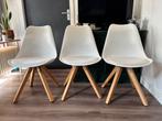 4 witte eetkamerstoelen, Huis en Inrichting, Stoelen, Ophalen, Gebruikt, Wit, Vier