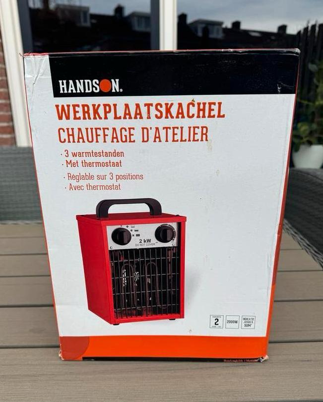 Handson Werkplaatskachel 2000W - Nieuw in doos!, Doe-het-zelf en Verbouw, Verwarming en Radiatoren, Nieuw, Kachel, 800 watt of meer