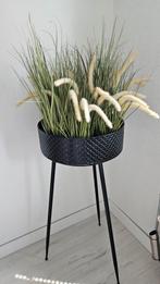 Plantenbak zwart aluminium driepoot, Tuin en Terras, Bloembakken en Plantenbakken, Ophalen, Minder dan 60 cm, Rond, Zo goed als nieuw