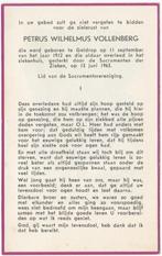 Petrus W. Vollenberg 1912 Geldrop + 1963 Geldrop, 50 jaar, Verzenden, Bidprentje