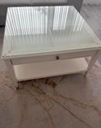 Hemnes salontafel met dubbelglas, Ophalen, 50 tot 100 cm, Zo goed als nieuw, Minder dan 50 cm