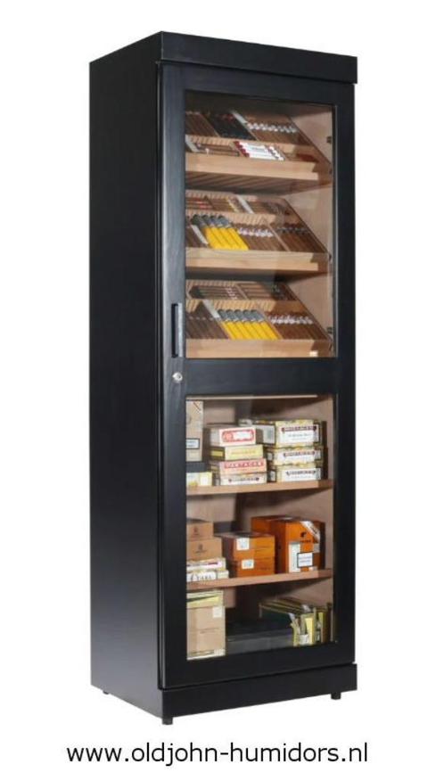 H190 ADORINI ROMA HUMIDOR KAST KABINET  ZWART 6000 SIGAREN, Verzamelen, Rookartikelen, Aanstekers en Luciferdoosjes, Nieuw, Tabaksdoos of Verpakking