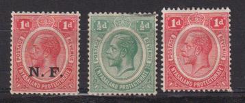 Nyasaland Protectoraat  Koning George V met plakker 1x Gest. beschikbaar voor biedingen