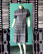 Vintage jaren 70 jurk zwart/grijs/roze maat 36, Overige kleuren, Verzenden, Vintage, Knielengte