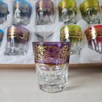 Nieuwe Set van 12 Gekleurde Marokkaanse theeglazen, Huis en Inrichting, Keuken | Servies, Glas of Glazen, Nieuw, Ophalen of Verzenden