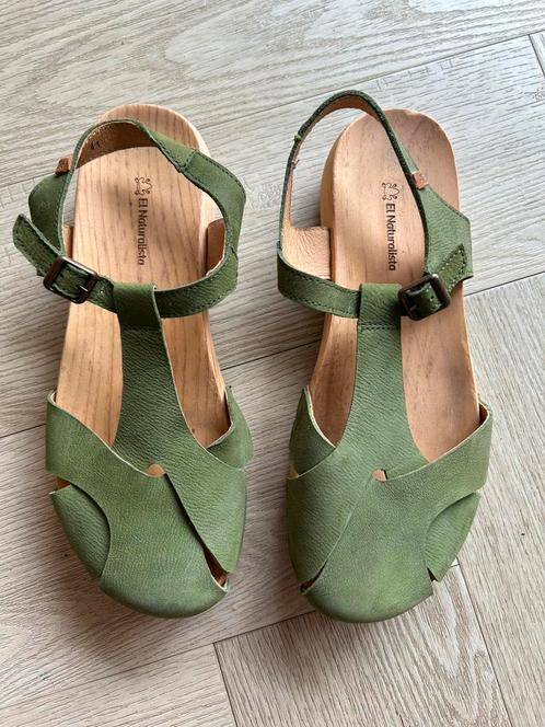Sandaal El naturalista, maat 41, Kleding | Dames, Schoenen, Zo goed als nieuw, Sandalen of Muiltjes, Groen, Ophalen of Verzenden