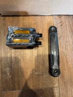 Veloretti pedals + left crank. Black matte. Brand new., Fietsen en Brommers, Fietsaccessoires | Overige Fietsaccessoires, Ophalen of Verzenden