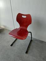 vintage slede bureau school stoel, Frans school, Metaal, Gebruikt, Eén