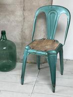 Fibrocit industrieel bistro stoel in Tolix stijl 40s vintage, Metaal, Gebruikt, Eén, Ophalen