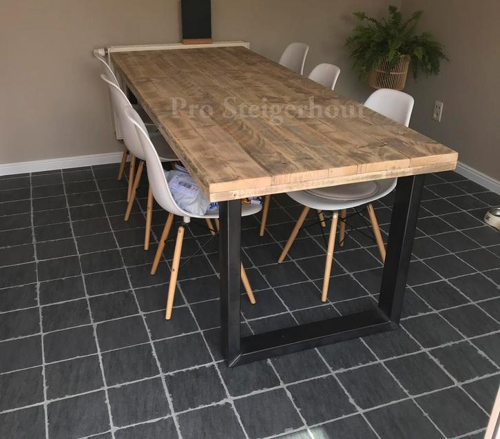 Steigerhout Eettafel Tafel Vergadertafel Werktafel Bureau, Huis en Inrichting, Tafels | Eettafels, Nieuw, Rechthoekig, Eikenhout