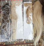 4 LUXE Hair Extensions Blonde Brown haar CARNAVAL Koningsdag, Ophalen of Verzenden, Nieuw, Pruik of Haarverlenging