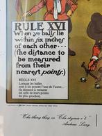 Mooie oude Engelse ingelijste Perrier litho met golfspelers., Antiek en Kunst, Kunst | Litho's en Zeefdrukken, Ophalen of Verzenden