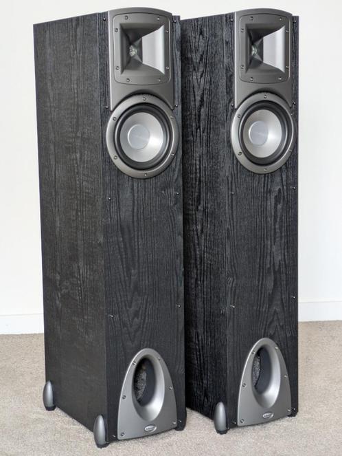 Klipsch Synergy F-1, hoog rendement, Tractrix hoorn tweeter, Audio, Tv en Foto, Luidsprekers, Gebruikt, Front, Rear of Stereo speakers