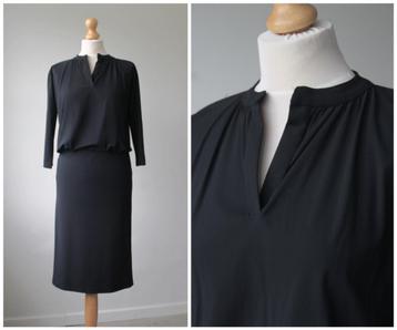 Donna Due - NIEUW / travelstof jurk / zwart / maat S beschikbaar voor biedingen