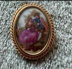 Limoges Broche France 3,5 cm, Sieraden, Tassen en Uiterlijk, Antieke sieraden, Ophalen of Verzenden, Overige materialen, Broche
