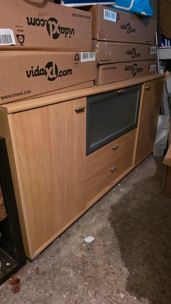 Houten Dressoir met Lades en Deuren, Huis en Inrichting, Kasten | Dressoirs, Gebruikt, 50 tot 100 cm, 50 tot 75 cm, Met lade(s)