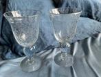 Twee mooie wijnglazen bubbeltjes glas, Ophalen of Verzenden, Zo goed als nieuw, Overige typen