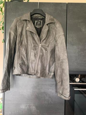 Stoere Biker Jas - Olijfgroen - Maat 40 beschikbaar voor biedingen