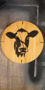 Klok met Koe Afbeelding, Ophalen of Verzenden, Nieuw, Analoog, Wandklok