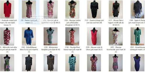 Partij 69 stuks dameskleding + schoenen versch. maten €69, Kleding | Dames, Jurken, Gedragen, Overige kleuren, Onder de knie, Ophalen