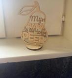 Mijn papa is een toffe peer (5 stuks beschikbaar) hout, Ophalen of Verzenden, Zo goed als nieuw