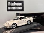 Porsche 959 - 1986/1988 White - 1:43 Minichamps, Auto, Ophalen of Verzenden, Zo goed als nieuw, MiniChamps