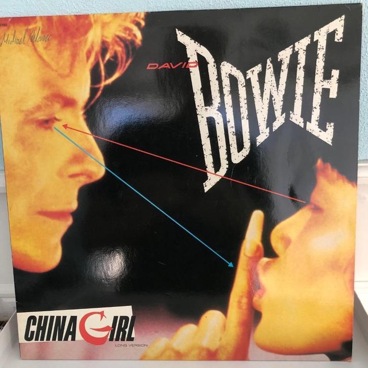 david bowie - china girl / shake it 12" EP, Cd's en Dvd's, Vinyl | Rock, Gebruikt, Poprock, 12 inch, Ophalen of Verzenden