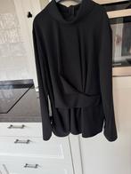 Zwarte blouse met details van cos mt xl, Kleding | Dames, Ophalen of Verzenden, Zo goed als nieuw, Maat 46/48 (XL) of groter, Zwart