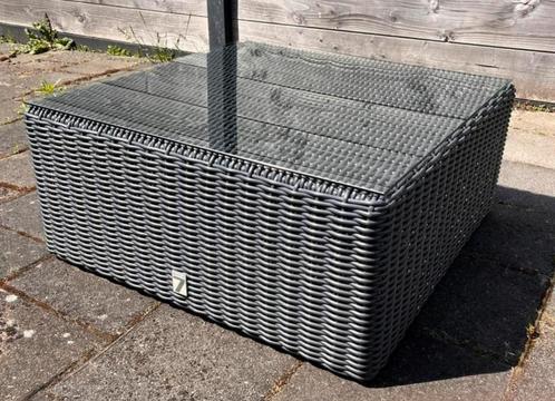 Beach 7 lounge tuintafel met glasplaat zgan, Tuin en Terras, Tuinmeubel-accessoires, Zo goed als nieuw, Ophalen of Verzenden