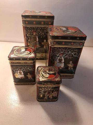 Blikken - pickwick- chinese oude blikkenset beschikbaar voor biedingen