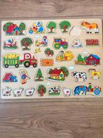 Boerderij knopjes kinderpuzzel, 10 tot 50 stukjes, Ophalen of Verzenden, Zo goed als nieuw, Van hout