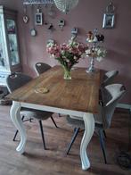 Landelijke eethoek met stoelen, Ophalen of Verzenden, Zo goed als nieuw, 4 tot 6 stoelen