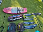 Compleet wingfoil set   board+ 2 wings + foil + tas, Watersport en Boten, Windsurfen, Ophalen, Zo goed als nieuw, Complete set